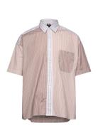 S-Drew-Sh-Pw-C1-242 Tops Shirts Short-sleeved Beige BOSS