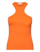 Calvin Klein Stretch Jersey Racer Tank Orange