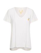 Cridiana T-Shirt Tops T-shirts & Tops Short-sleeved White Cream