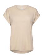 Only Play Onpjace Ss Loose Bat Burnout Tee Beige