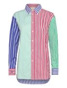 Over Striped Cotton Fun Shirt Tops Shirts Long-sleeved Green Polo Ralp...