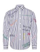 Classic Fit Striped Poplin Workshirt Tops Shirts Casual Blue Polo Ralp...