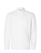 Slhregkylian-Linen Shirt Ls Classic Noos Tops Shirts Casual White Sele...