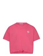 Tom Tailor Cropped T-Shirt With Badge Rosa