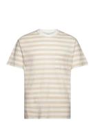 Sdisaam Tops T-shirts Short-sleeved Beige Solid