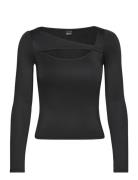 Gina Tricot Cutout Top Svart