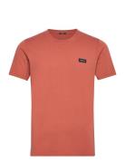 Denham Slim Tee Tops T-shirts Short-sleeved Orange Denham