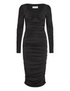 Malina Elle Heart Shaped Jersey Midi Dress Svart