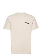 Graphic Logo Tee Tops T-shirts Short-sleeved Cream Wrangler