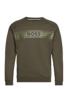 Authentic Sweatshirt Tops T-shirts Long-sleeved Khaki Green BOSS