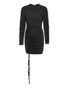Slinky Mini Ruffle Dress Designers Short Dress Black ROTATE Birger Chr...