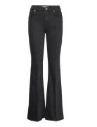 High-Waist Flared Jeans Bottoms Jeans Flares Grey Mango