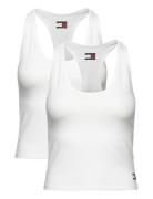 2P Tank Tops T-shirts & Tops Sleeveless White Tommy Hilfiger