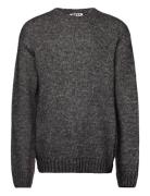 Over D Wool Sweater Designers Knitwear Round Necks Black Hope