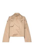 Gina Tricot Short Trench Coat Beige