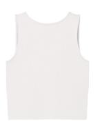 Nlfdinci Sl Crop Tank Top Tops T-shirts Sleeveless White LMTD