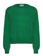 Flirting With Solid Shades Tops Knitwear Jumpers Green Mo Reen Cph