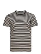 Lauren Women Striped Stretch Cotton Crewneck Tee Svart