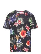 Lindex T Shirt Regular Tropical Flowe Multi/patterned