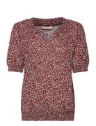 Fqadney-Blouse Tops T-shirts & Tops Short-sleeved Multi/patterned FREE...