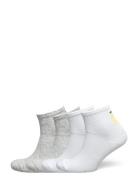 Lindex Sock High Ankle 4P Placed Citr Vit