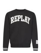 Jumper Regular Tops Sweat-shirts & Hoodies Sweat-shirts Black Replay