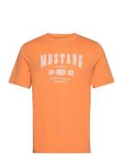 Style Austin Tops T-shirts Short-sleeved Orange MUSTANG
