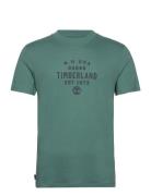 Timberland Refibra Front Graphic Short Sleeve Tee Sea Pine Grön