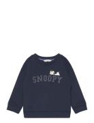 Snoopy Cotton Sweatshirt Tops Sweat-shirts & Hoodies Sweat-shirts Navy...