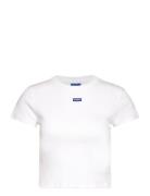 Baby Tee_B Tops T-shirts & Tops Short-sleeved White HUGO BLUE