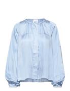 Angelica - Modern Drape Rd Tops Blouses Long-sleeved Blue Day Birger E...