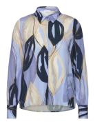 Civita Printed Longsleeve Blouse Tops Shirts Long-sleeved Blue Tamaris...