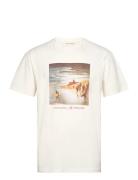 Loose T-Shirt Tops T-shirts Short-sleeved Cream Revolution