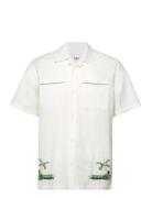 Newton Shirt Paradise Stitch Ecru Designers Shirts Short-sleeved White...