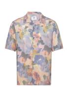 Didcot Ss Shirt Botanic Blue/Pink Designers Shirts Short-sleeved Blue ...