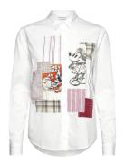 Bolonia Mickey Tops Shirts Long-sleeved White Desigual