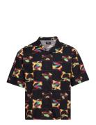 Saike Check Shirt Ss - Multicolor Tops Shirts Short-sleeved Black Edwi...