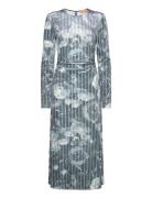 Blackley, 1905 Striped Velvet Devor Designers Maxi Dress Grey STINE GO...