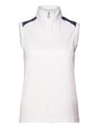 Andria Sl Half Neck Tops T-shirts & Tops Polos White Daily Sports