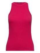 Katybb Rib Tank Top Tops T-shirts & Tops Sleeveless Pink Bruuns Bazaar