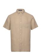 GANT Reg Ut Gmnt Dyed Linen Ss Shirt Beige