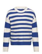 Nkfvelisa Ls Boxy Knit O Tops Knitwear Pullovers Blue Name It
