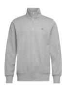 GANT Reg Shield Half Zip Sweat Grå