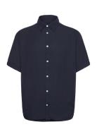 J. Lindeberg Reg Ss Light Tencel Shirt Marinblå