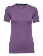 Fuseknit Comfort Rn Ss W Sport T-shirts & Tops Short-sleeved Purple Cr...