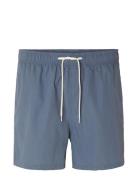 Selected Homme Slhcooper Seersucker Swimshorts W Blå