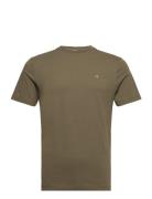Reg Shield Ss T-Shirt Tops T-shirts Short-sleeved Khaki Green GANT
