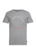 Monotype Roundle Tee Tops T-shirts Short-sleeved Grey Tommy Hilfiger