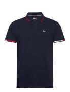 Tjm Slim Flag Cuffs Polo Tops Polos Short-sleeved Navy Tommy Jeans