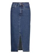 Vero Moda Vmveri Hr Calf Denim Skirt Ga Mix Noos Blå